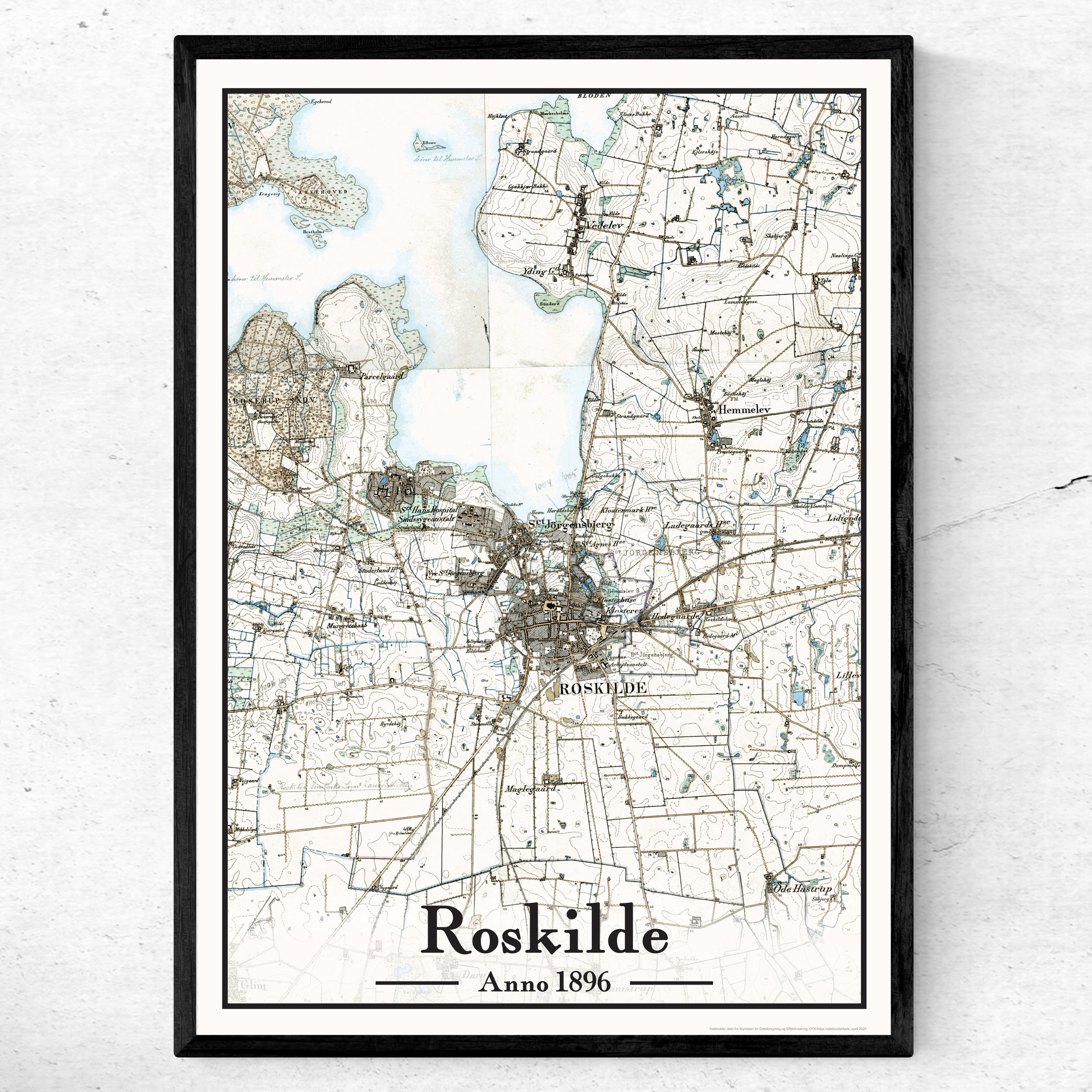 Roskilde 50×70 cm Anno Plakat